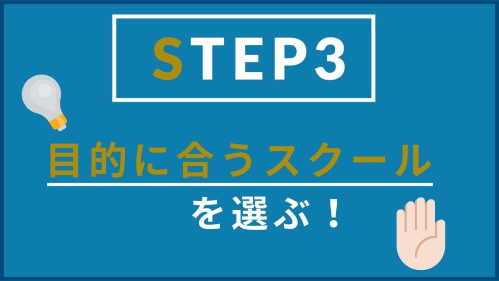 ステップ3 目的に合ったスクールタイプを選ぶ