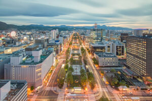 札幌の上空写真